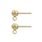 JewelrySupply 4mm Ball Post Earrings with Jump Ring 14 Karat Solid Yellow Gold (1 Pair of 14KT Gold Earrings)